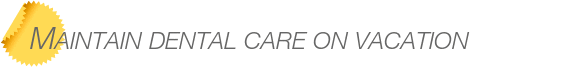 Dentist Bellevue Maintain Dental Care on Vacation